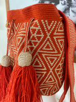 Load image into Gallery viewer, Are Wayuu Mochila - Orange/Gold