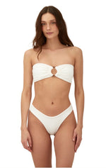 Load image into Gallery viewer, Textured Wave White Bikini