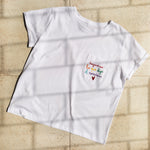 Load image into Gallery viewer, Hagamos Lo Que Diga El Corazón Embroidered t-shirt