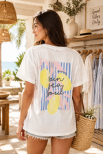 Load image into Gallery viewer, Blue line Oversize T-shirt