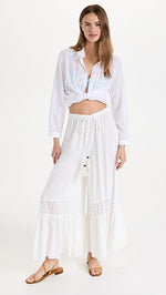 Load image into Gallery viewer, Mixed Eyelet Pants - Ivory
