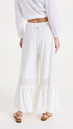 Load image into Gallery viewer, Mixed Eyelet Pants - Ivory