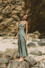 Load image into Gallery viewer, Serenity Green Linen Dress
