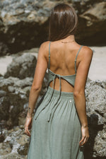 Load image into Gallery viewer, Serenity Green Linen Dress

