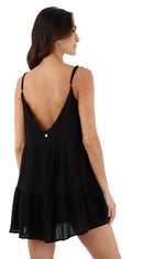 Load image into Gallery viewer, Textured Black Kanesu Dress
