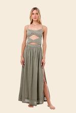 Load image into Gallery viewer, Serenity Green Linen Dress
