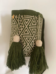 Are Wayuu Mochila - Olive/Gold