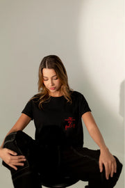 Sin miedo a ser feliz Embroidered t-shirt