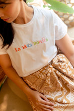 Load image into Gallery viewer, La Vida Bonita Embroidered t-shirt
