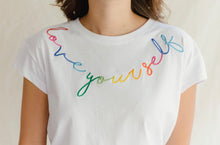 Load image into Gallery viewer, Love yourself t-shirt - Rainbow
