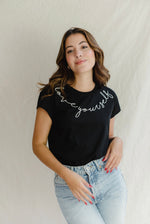 Load image into Gallery viewer, Love yourself t-shirt - Black