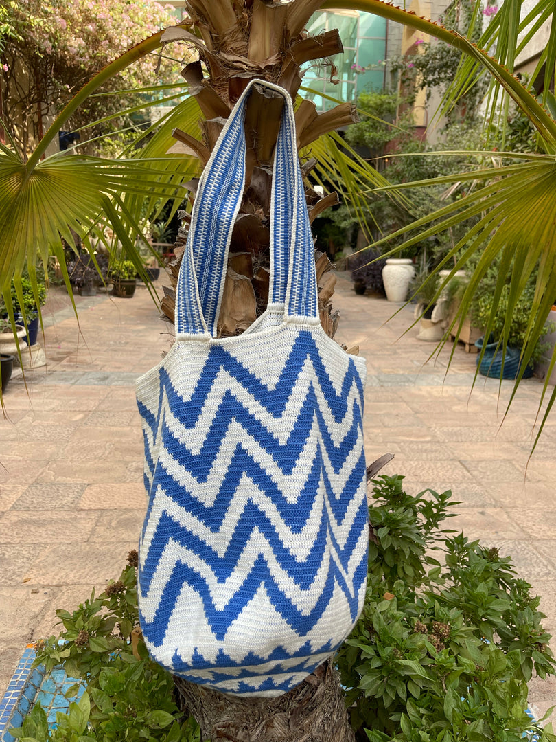 Tote Azul & Blanco (XL mochila) - soft
